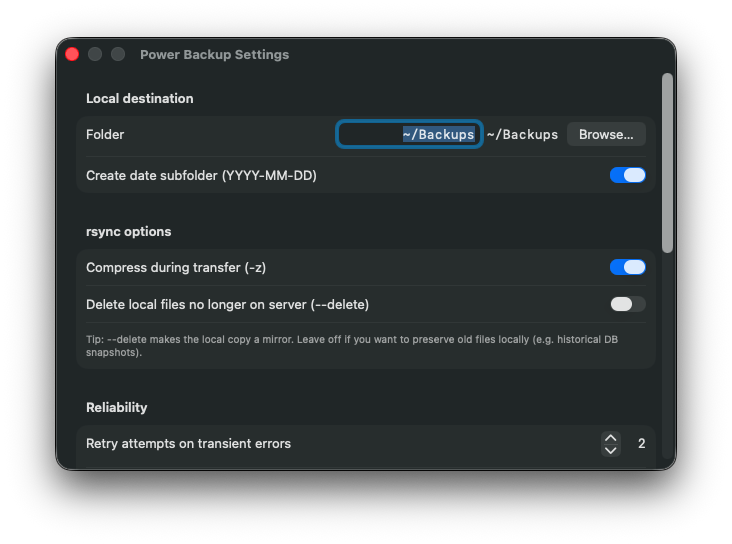 Log viewer with the full history of a recent run